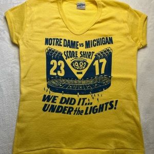 notre dame vs michigan shirt 1982
